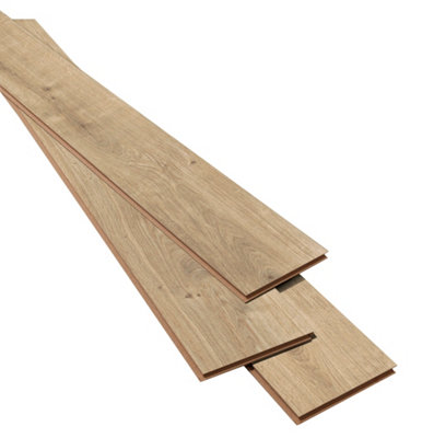 GoodHome Rowley Wood Effect Laminate Flooring Sample from B&Q