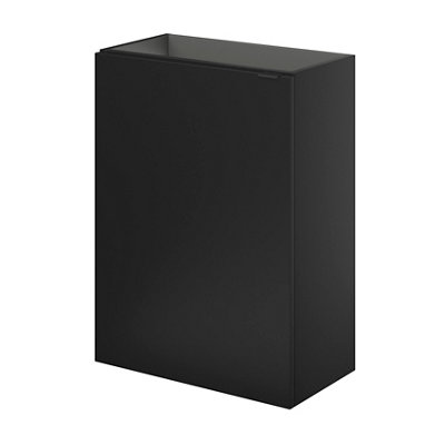 GoodHome Imandra Compact Matt Black Single Wall-Mounted Bathroom Cloakroom Unit (H) 550mm (W) 440mm from B&Q