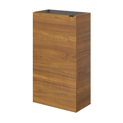 GoodHome Imandra Compact Walnut Effect Single Freestanding Bathroom Cloakroom Unit (H) 790mm (W) 440mm from B&Q