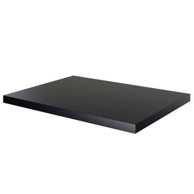 GoodHome Cadelia Matt Black Square Edge Chipboard & Laminate Worktop (T) 2Cm X (L) 60.5Cm X (W) 45.5Cm from B&Q