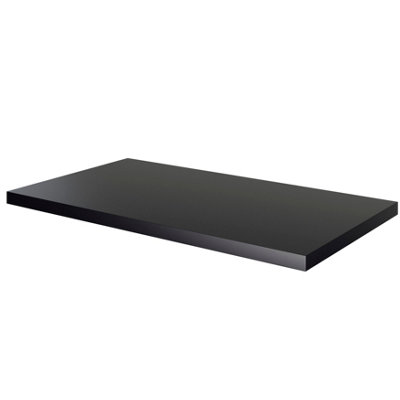 GoodHome Cadelia Matt Black Square Edge Chipboard & Laminate Worktop (T) 2Cm X (L) 80.5Cm X (W) 45.5Cm from B&Q