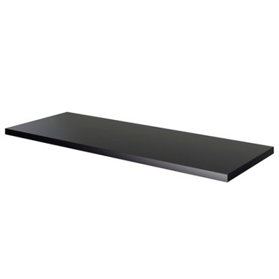 GoodHome Cadelia Matt Black Square Edge Chipboard & Laminate Worktop (T) 2Cm X (L) 120.5Cm X (W) 45.5Cm from B&Q