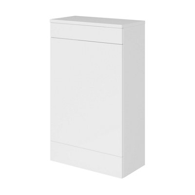 B&Q -  Imandra Gloss White Modern Freestanding Toilet Cabinet (H)840mm X (W)500mm