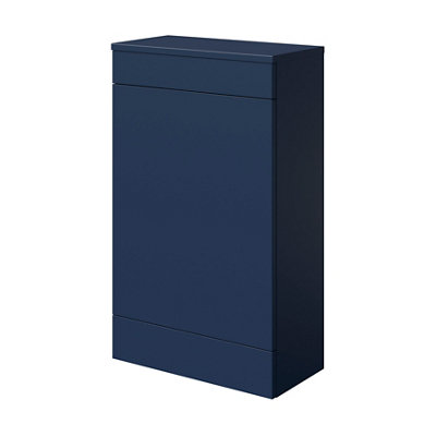 B&Q -  Imandra Matt Blue Modern Freestanding Toilet Cabinet (H)840mm X (W)500mm