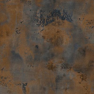 GoodHome Fuch Navy Concrete Effect Textured Wallpaper from B&Q