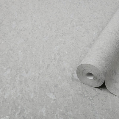 GoodHome Avington Silver Effect Textured Wallpaper from B&Q