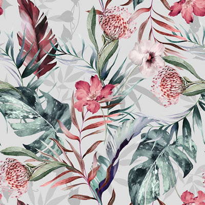 GoodHome Seran Multicolour Floral Smooth Wallpaper from B&Q