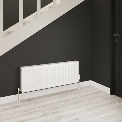 Flomasta White Type 22 Double Panel Radiator(W)1100mm X (H)400mm from B&Q