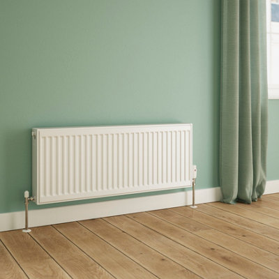 Flomasta White Type 22 Double Panel Radiator(W)1000mm X (H)400mm from B&Q