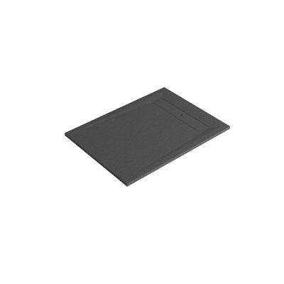 GoodHome Luiro Matt Black Rectangular Reversible Drainer Shower Tray (L)1200mm (W)900mm (H) 32mm from B&Q