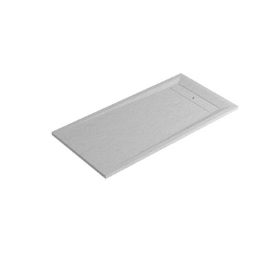 GoodHome Luiro Matt White Rectangular Reversible Drainer Shower Tray (L)1600mm (W)800mm (H) 38mm from B&Q