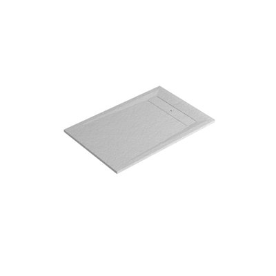 GoodHome Luiro Matt White Rectangular Reversible Drainer Shower Tray (L)1200mm (W)800mm (H) 32mm from B&Q