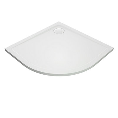 GoodHome Teesta White Quadrant Corner Drain Shower Tray (L)900mm (W)900mm (H) 27mm from B&Q
