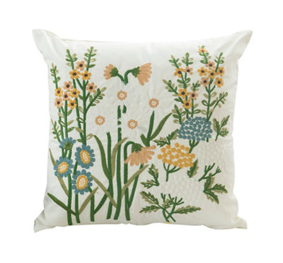 B&Q -  Denman Embroidered Effect Indoor Cushion(L)43Cm X (W)43Cm