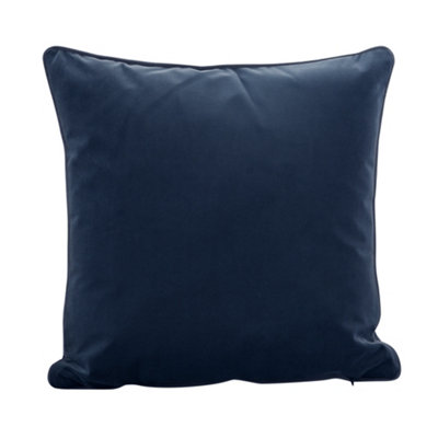 B&Q -  Valgreta Deep Navy Square Velvet Effect Indoor Cushion(L)43Cm X (W)43Cm