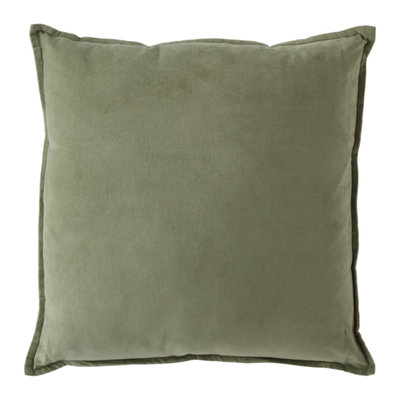  - Green Velvet Effect Indoor Cushion(L)50Cm X (W)50Cm