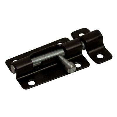 Blooma Black Steel Barrel Door Bolt (L)64mm (W)38mm from B&Q