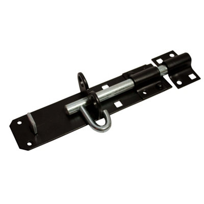 Blooma Black Steel Brenton Door Bolt (L)152mm (W)45mm from B&Q
