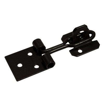 Blooma Black Steel Hasp & Staple(L)76mm (W)28mm from B&Q