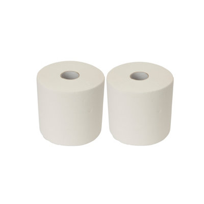 B&Q White Paper Roll, Pack Of 2