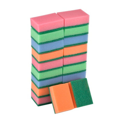 Multicolour Synthetic Sponge ScourerPack Of 20 from B&Q