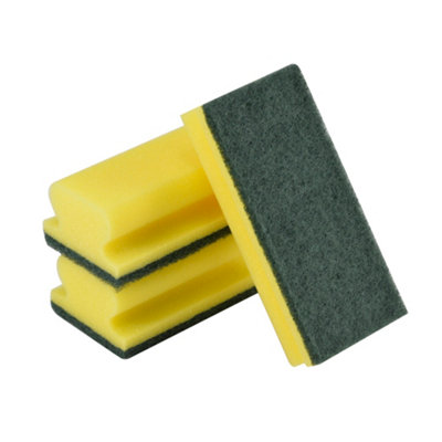 Yellow Synthetic Sponge ScourerPack Of 3 from B&Q