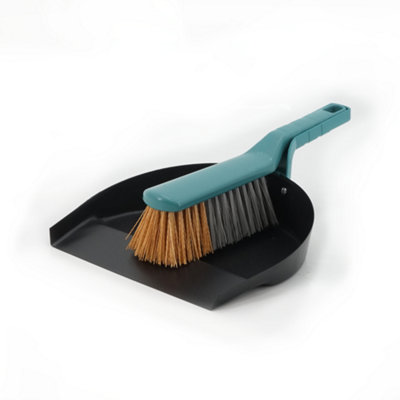 GoodHome Black Heavy Duty Dustpan & Brush Set(W)250mm from B&Q