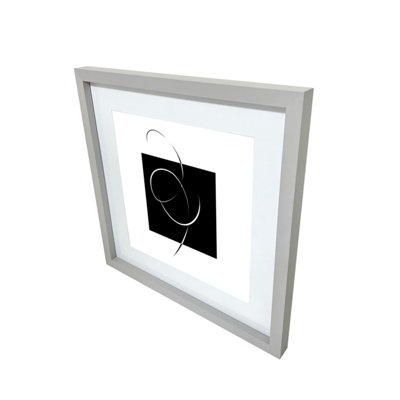 B&Q -  Matt Grey Pine Effect Plain Single Picture Frame (H)42.6Cm X (W)42.6Cm