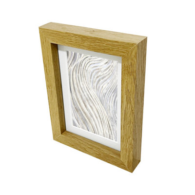 B&Q -  Matt Oak Effect Plain Single Picture Frame (H)20.6Cm X (W)15.6Cm