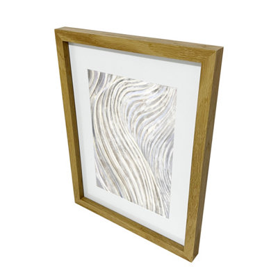 B&Q -  Matt Oak Effect Plain Single Picture Frame (H)42.6Cm X (W)32.6Cm