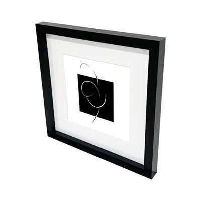 B&Q -  Matt Black Pine Effect Plain Single Picture Frame (H)32.6Cm X (W)32.6Cm