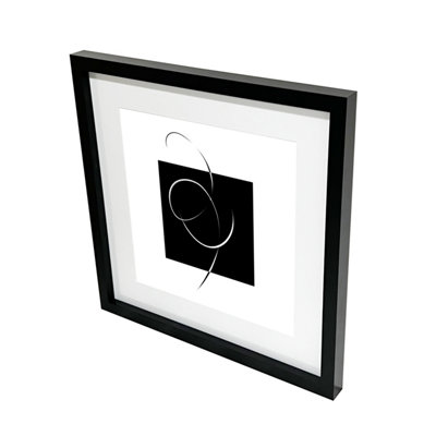 B&Q -  Matt Black Pine Effect Plain Single Picture Frame (H)42.6Cm X (W)42.6Cm
