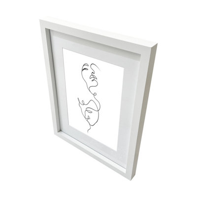 B&Q -  Matt White Pine Effect Plain Single Picture Frame (H)42.6Cm X (W)32.6Cm
