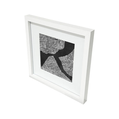 B&Q -  Matt White Pine Effect Plain Single Picture Frame (H)32.6Cm X (W)32.6Cm