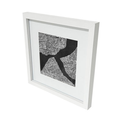B&Q -  Matt White Pine Effect Plain Single Picture Frame (H)42.6Cm X (W)42.6Cm