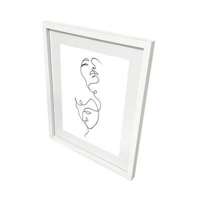 B&Q -  Matt White Pine Effect Plain Single Picture Frame (H)52.6Cm X (W)42.6Cm