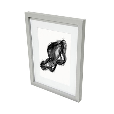 B&Q -  Matt Grey Pine Effect Plain Single Picture Frame (H)52.6Cm X (W)42.6Cm