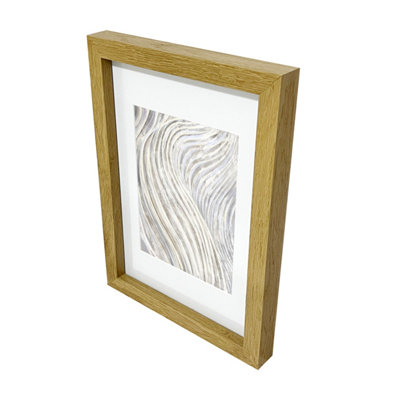 B&Q -  Matt Oak Effect Plain Single Picture Frame (H)29.7Cm X (W)21Cm