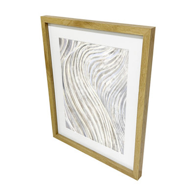 B&Q -  Matt Oak Effect Plain Single Picture Frame (H)52.6Cm X (W)42.6Cm