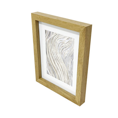B&Q -  Matt Oak Effect Plain Single Picture Frame (H)27.6Cm X (W)22.6Cm
