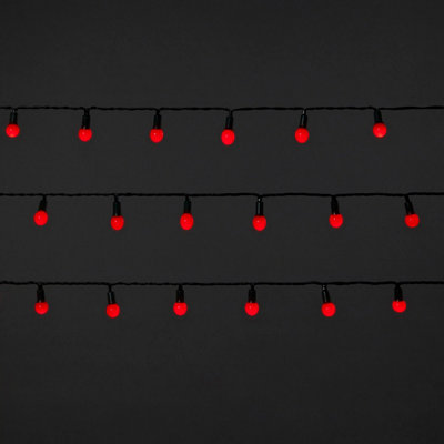 B&Q Red/Green 240 Berry Led String Lights With Timer Function & Cable 25.12M