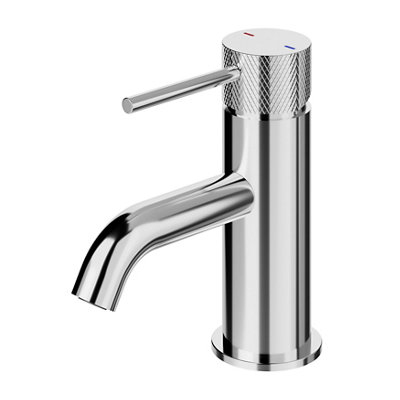 Goodhome Owens Medium Chrome Effect Round Basin Mono Mixer Tap