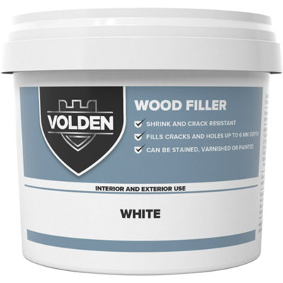 Volden White Ready Mixed Wood Filler500G from B&Q