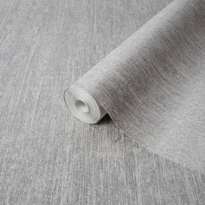 GoodHome Zoisi Silver Effect Textured Wallpaper from B&Q