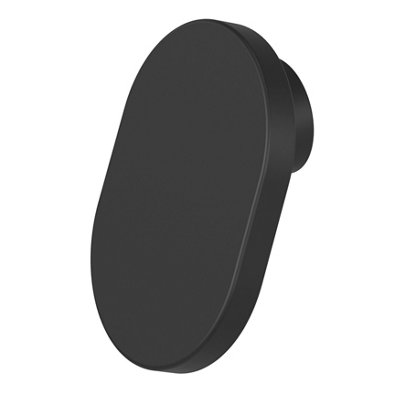 B&Q -  Minzh Matt Black Aluminium Oval Furniture Knob (Dia)35mmPack Of 2