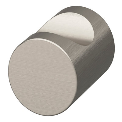 B&Q -  Dizel Satin Zinc Alloy Nickel Effect Round Furniture Knob (Dia)19mmPack Of 6