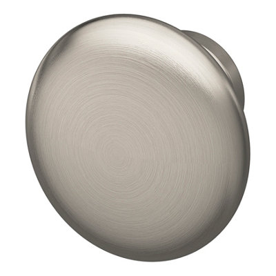 B&Q -  Govlin Satin Zinc Alloy Nickel Effect Round Furniture Knob (Dia)20mmPack Of 6