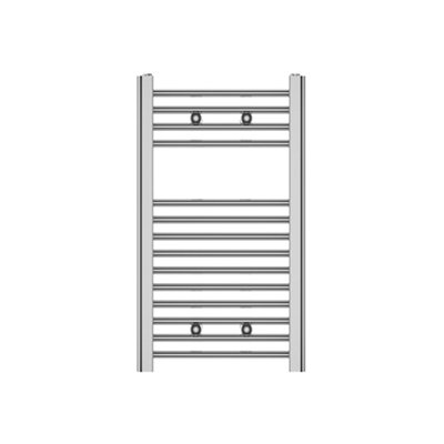 Flomasta Flat Chrome Effect 563Btu Vertical Towel Radiator (W)400mm X (H)700mm from B&Q