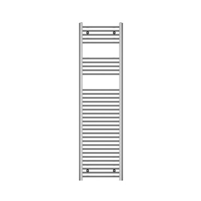 Flomasta Flat Chrome Effect 1531Btu Vertical Towel Radiator (W)450mm X (H)1600mm from B&Q