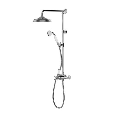 GoodHome Etel Chrome Effect Thermostatic Mixer Multi Head Shower With 2 Heads & 1500M Hose Length from B&Q